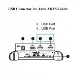 USB Socket Connector Plug USB Port for Autel MaxiSys ADAS Tablet
